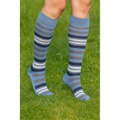 stödstrumpor bradford blå med ränder naturen