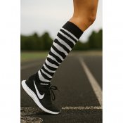 Stödstrumpor Zebra randig sport sko