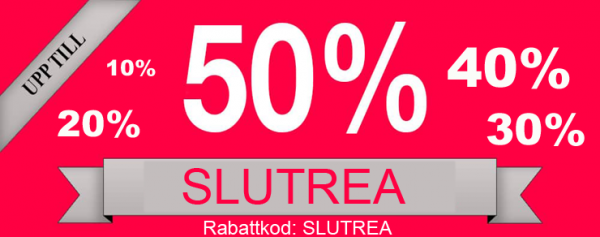Slutrea - upp till 50%