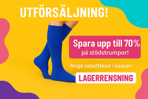 Utförsäljning på stödstrumpor