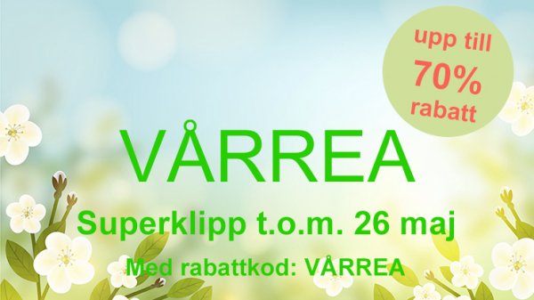 Vårrea: upp till 70%